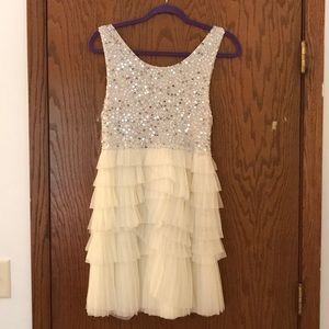 Alice + Olivia sequin & layered tulle Dress